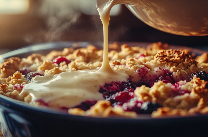 Classic British Blackberry & Apple Crumble 🇬🇧