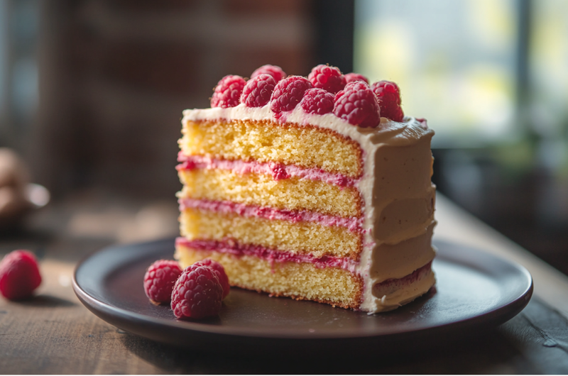Refreshing Raspberry Lemon Cake 🍋✨