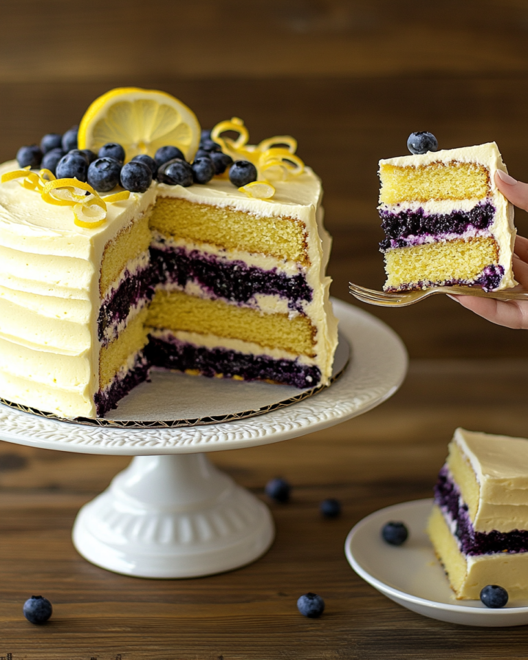 🍋 Lemon Blueberry “Wow” Cake