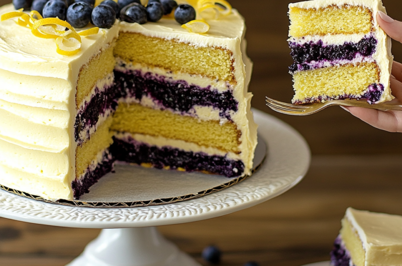 🍋 Lemon Blueberry “Wow” Cake