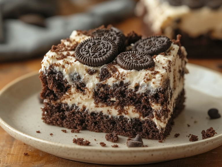 Oreo Earthquake Cake (Gooey Chocolate & Cream Cheese Swirl) 🍫🍪