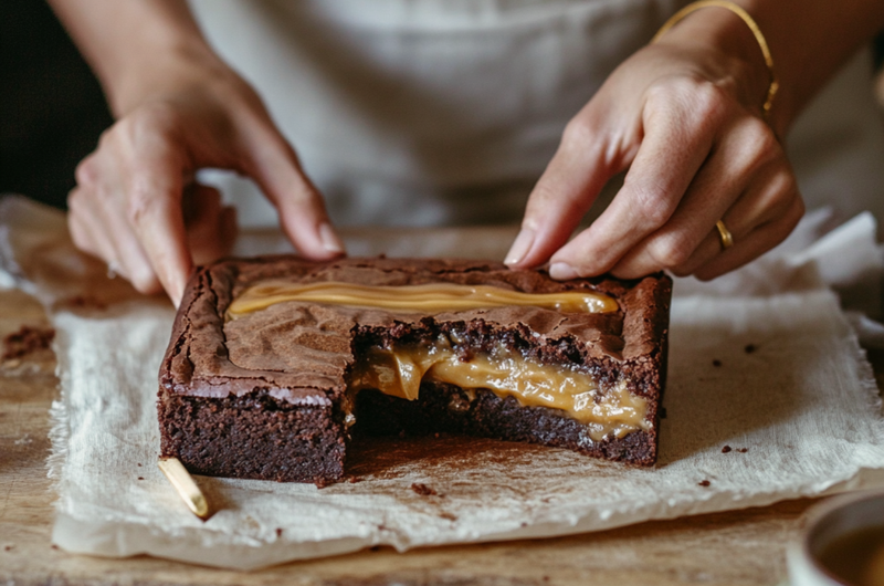 Brown Butter Dulce de Leche Brownies
