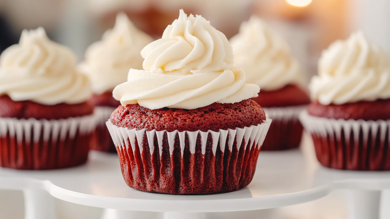 Classic American Red Velvet Cupcakes (Ultra Moist & Tangy) 🇺🇸✨