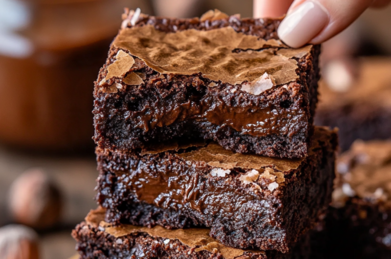 3-Ingredient Nutella Brownies