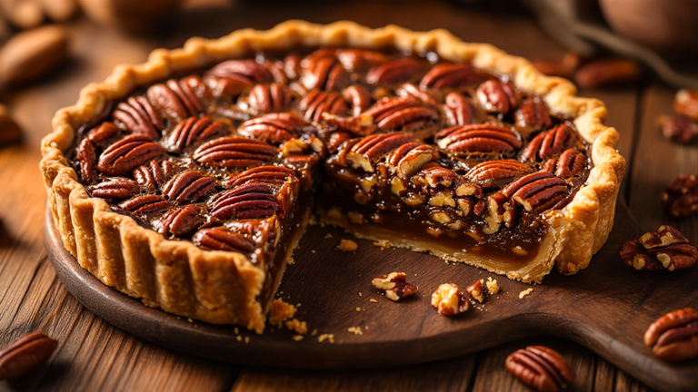 Decadent Caramel Pecan Pie (Gooey & Flaky) 🇺🇸✨