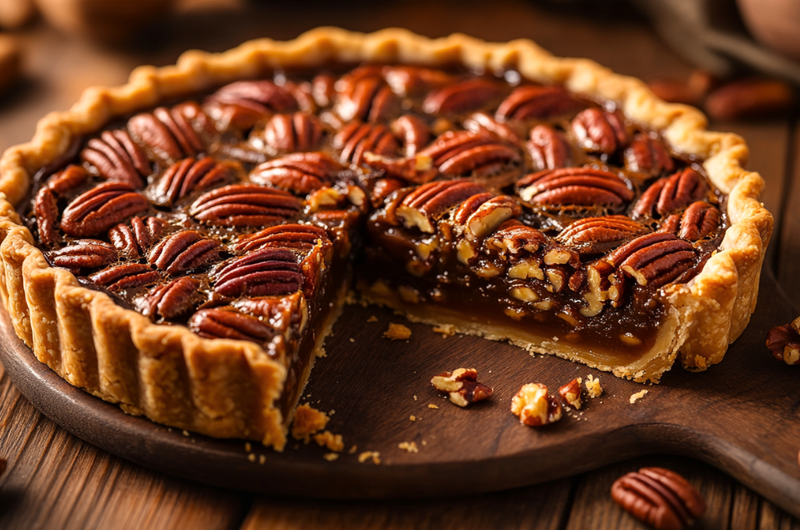 Decadent Caramel Pecan Pie 🇺🇸✨