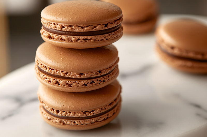 Classic French Macarons with Chocolate Ganache 🇫🇷✨