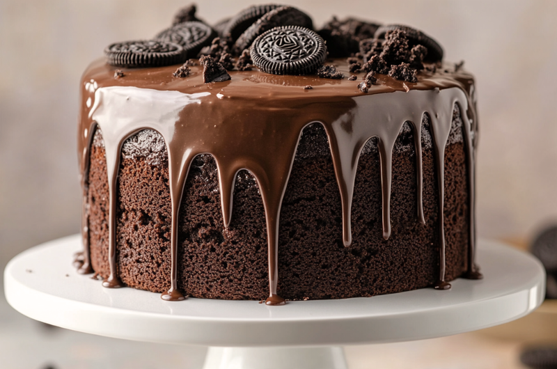 3-Ingredient Oreo Cake (No Eggs, No Flour, No Oil) 🍫✨